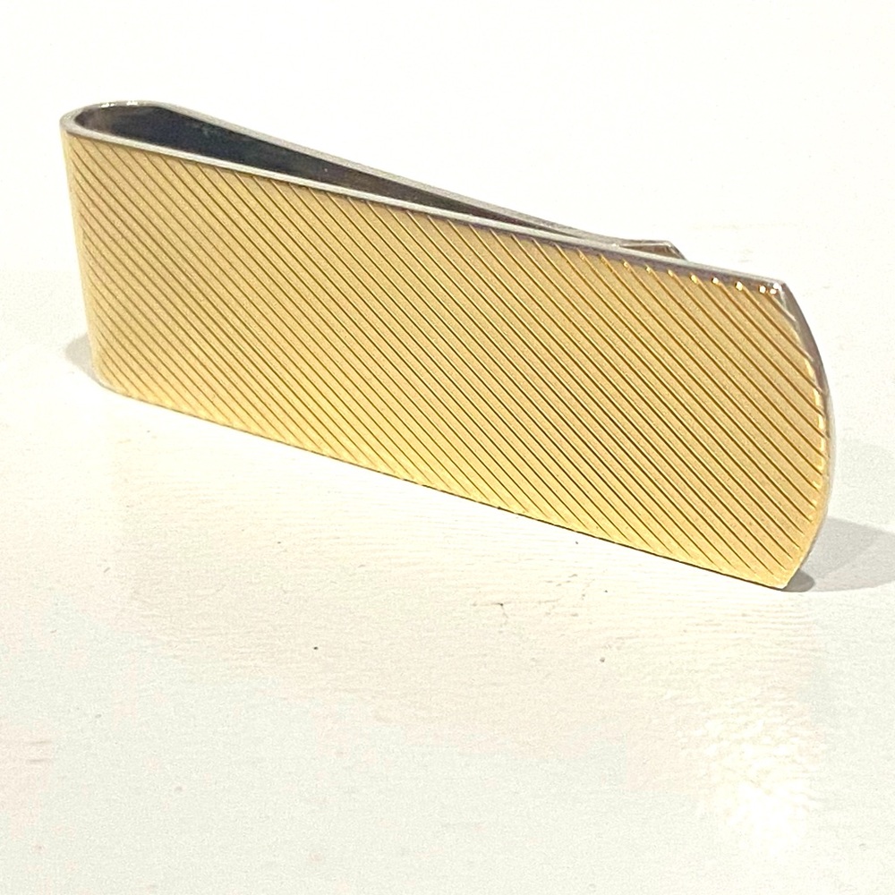 Vintage Simmons Sterling Silver & 14kt Money Clip